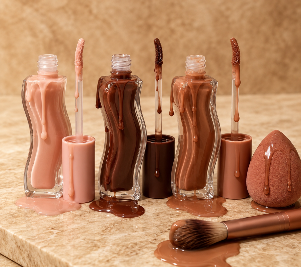 Melted Liquid lip Gloss 3 piece