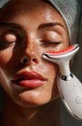 3-in-1 Neck & Face Sculpting Massager | LED Light Therapy & Thermal Firming Device