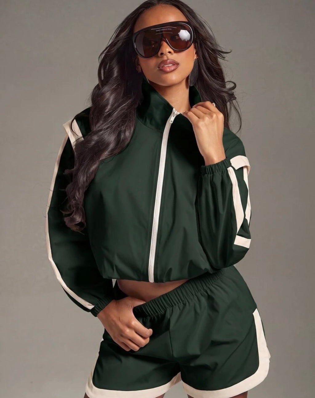 Retro Chic Sporty Matching Set