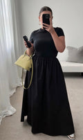 Sleeve Full-Skirt Maxi Dress