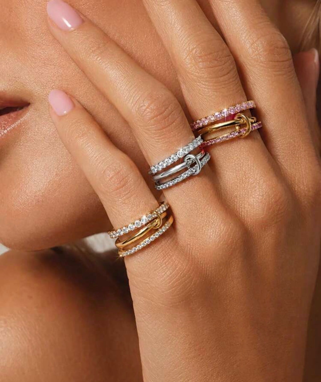 Gilded Embrace Triple-Band Ring
