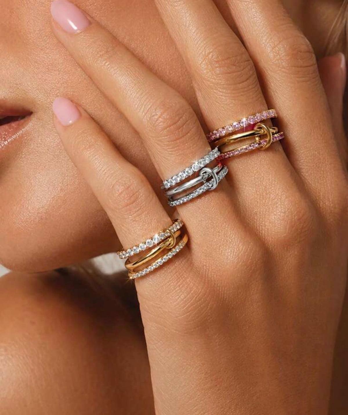 Gilded Embrace Triple-Band Ring