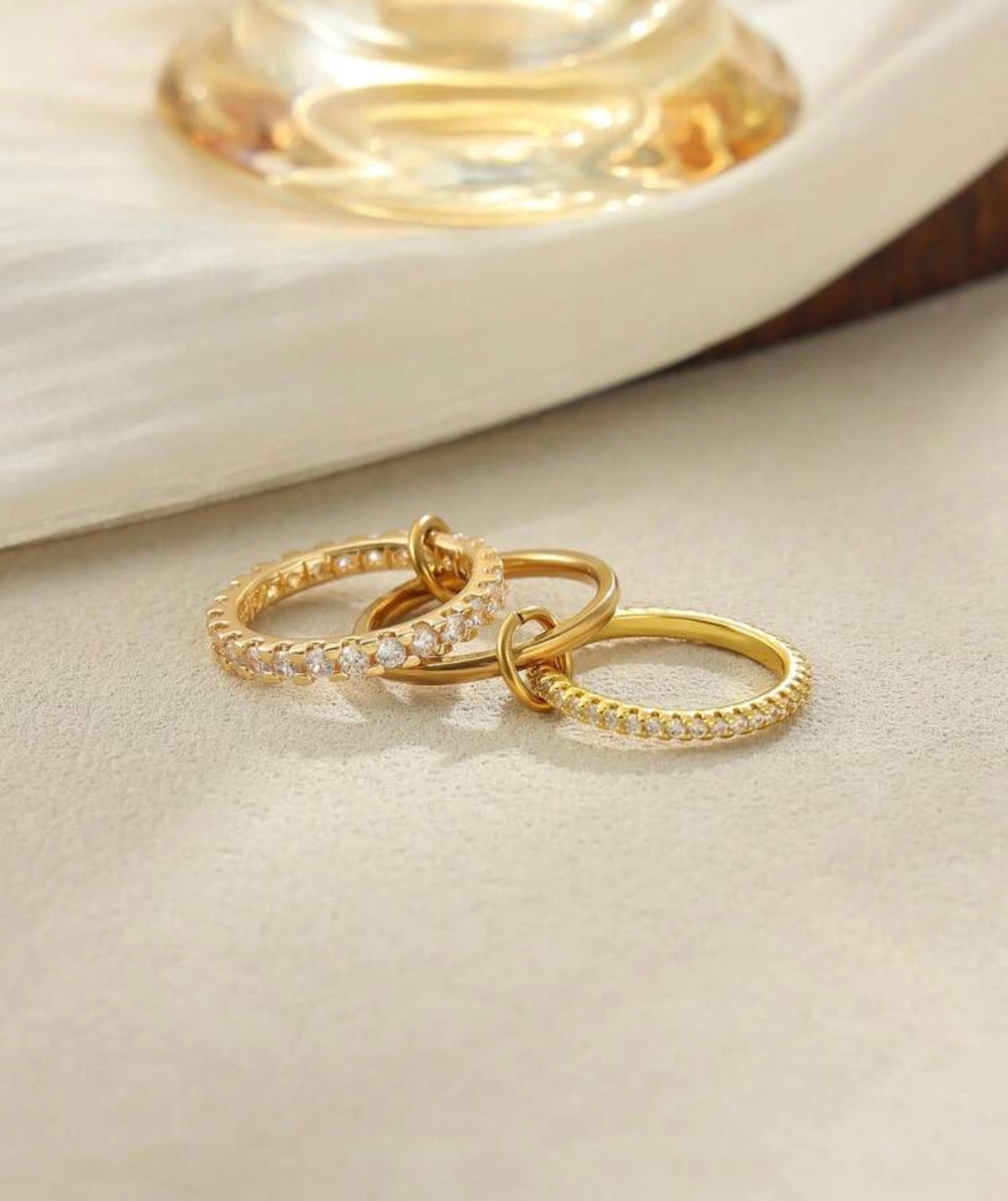 Gilded Embrace Triple-Band Ring