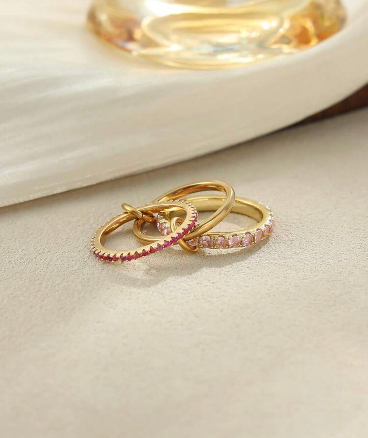 Gilded Embrace Triple-Band Ring