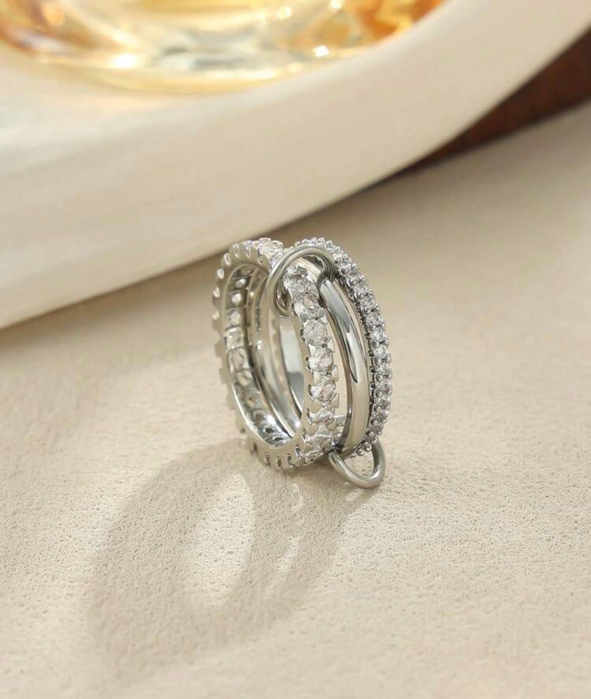Gilded Embrace Triple-Band Ring