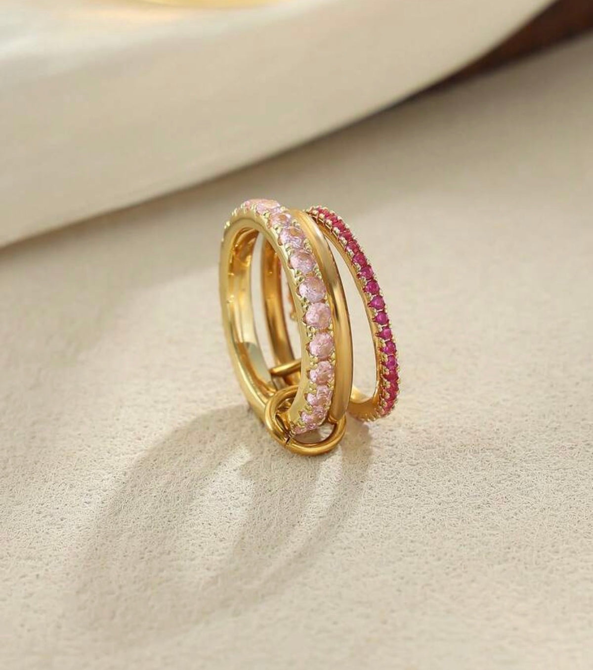 Gilded Embrace Triple-Band Ring