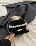 Pearl Strap Drawstring Bucket Bag