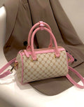 Vintage Monogram Barrel Handbag with Adjustable Crossbody Strap