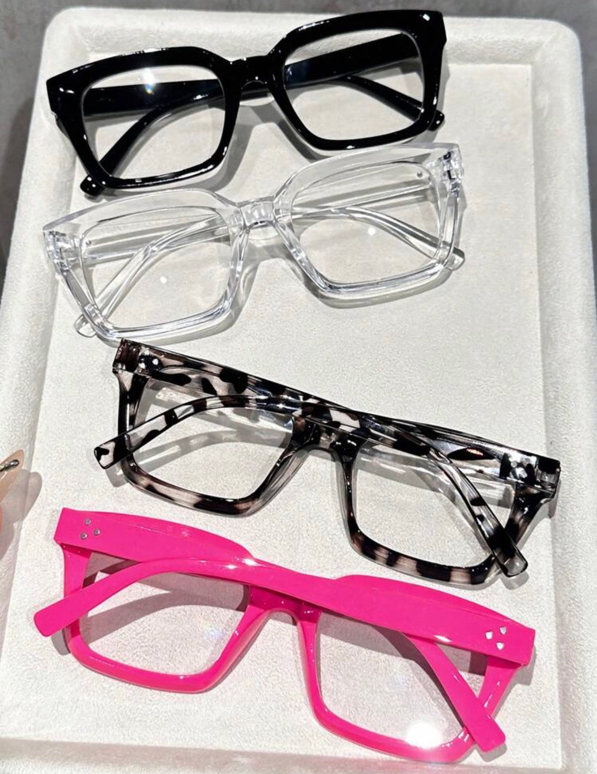 4 Oversized Thick-Frame Square Fashion Glasses