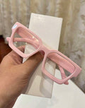 Bold Chunky Square-Frame Fashion Glasses
