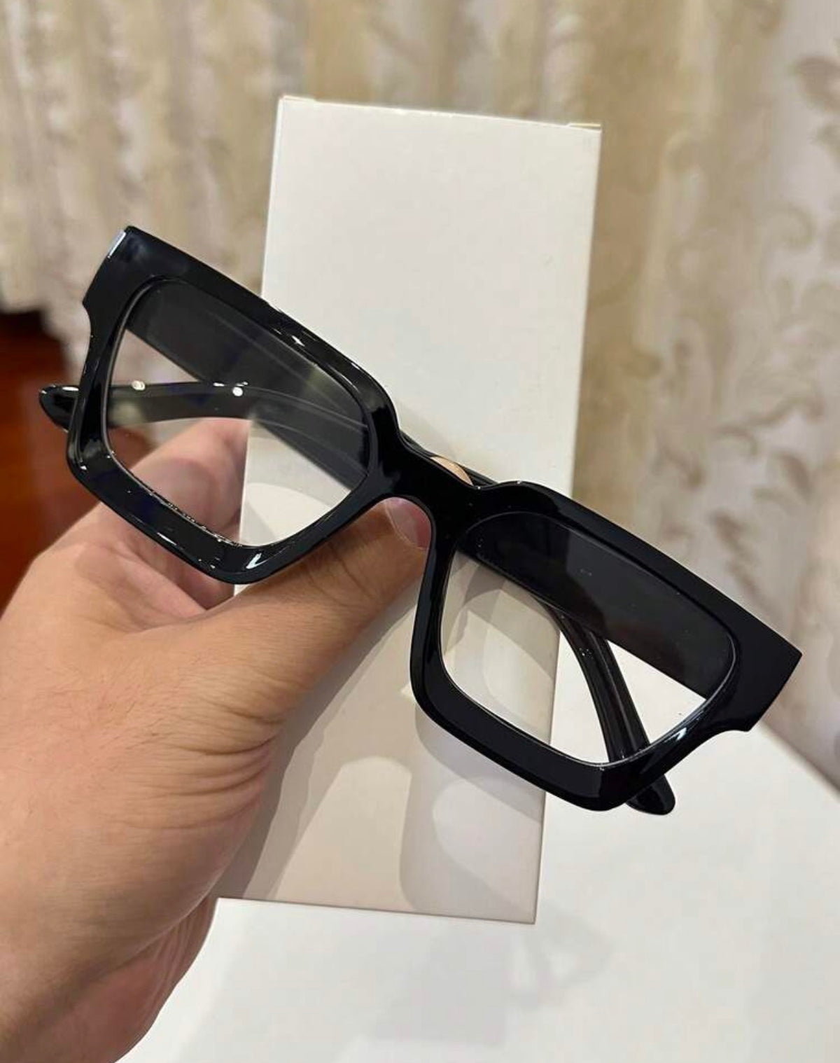 Bold Chunky Square-Frame Fashion Glasses