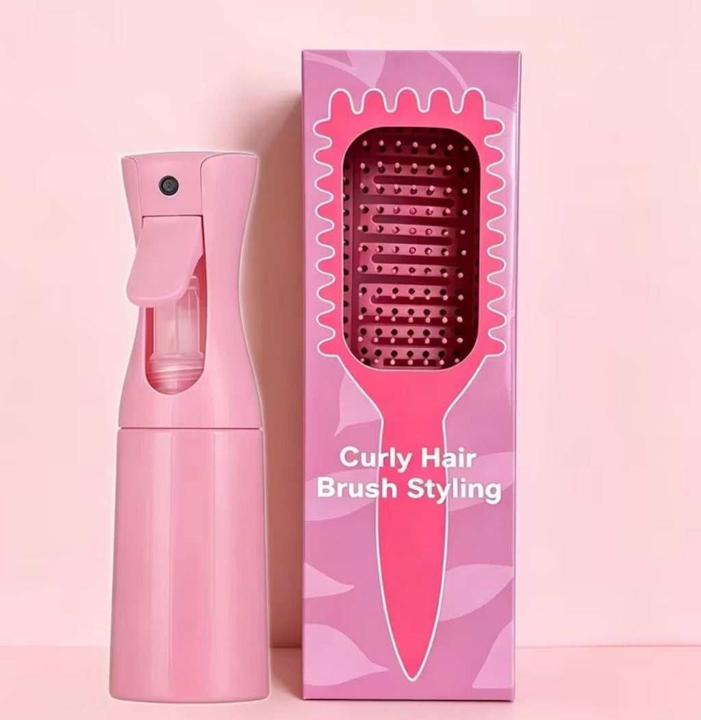 Styling Brush & Continuous Mist Bottle Set