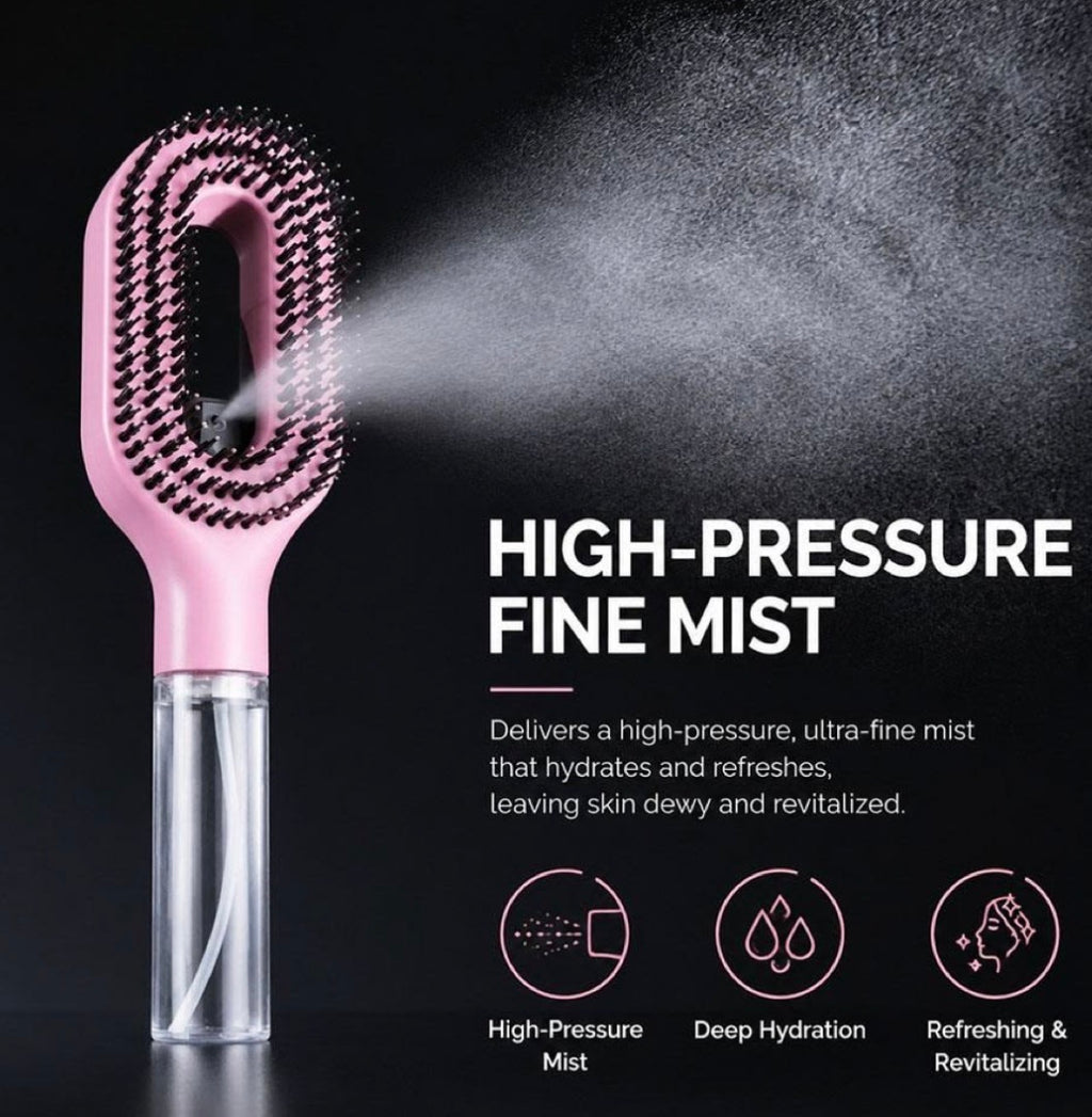High-Pressure Mist Hairbrush